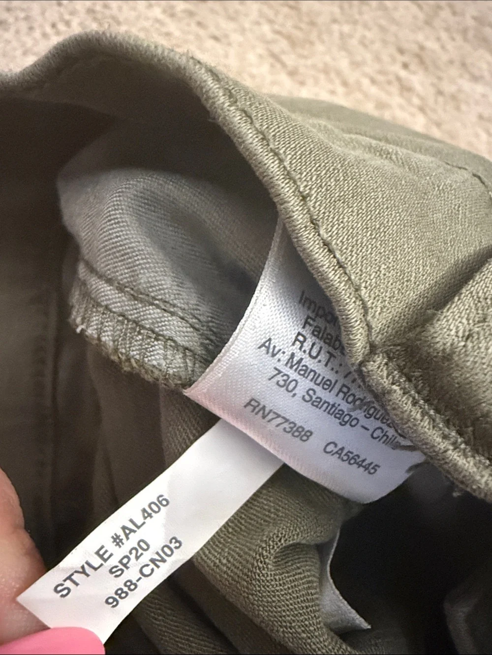 J. Crew High Rise Skinny Washed Cargo Pant Olive Cotton Utility Trousers Size 26